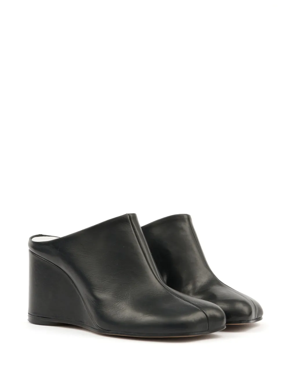 MM6 Maison Margiela leather mules Black