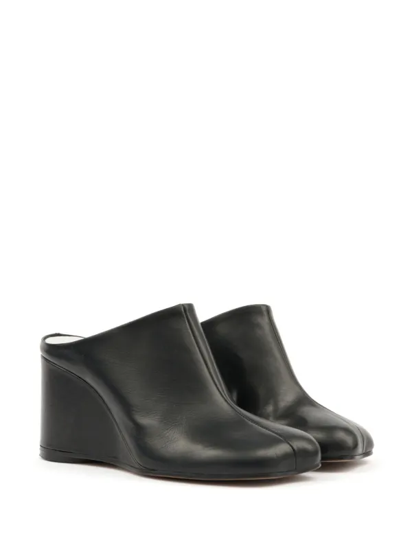 サンダル・ミュール Mm6 By Maison Margiela Leather Mules MM6 Maison Margiela Leather Mules | Black | FARFETCH