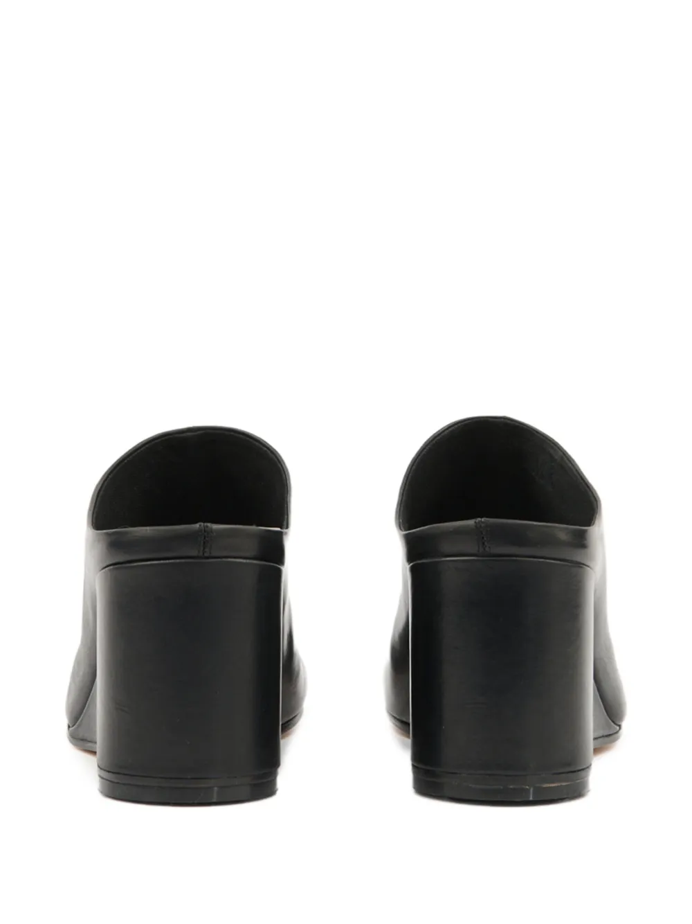 MM6 Maison Margiela leather mules Black