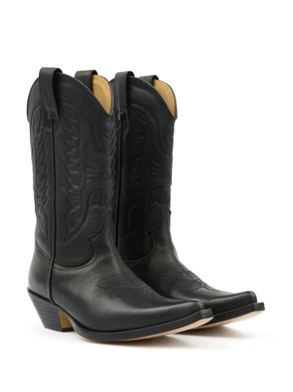 MM6 Maison Margiela Western-style Panelled Boots | Black