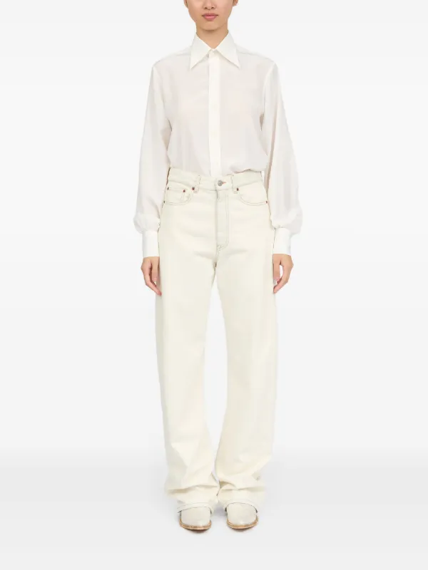 MM6 Maison Margiela five-pockets Jeans | White | FARFETCH