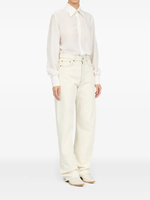 MM6 Maison Margiela five-pockets Jeans | White | FARFETCH