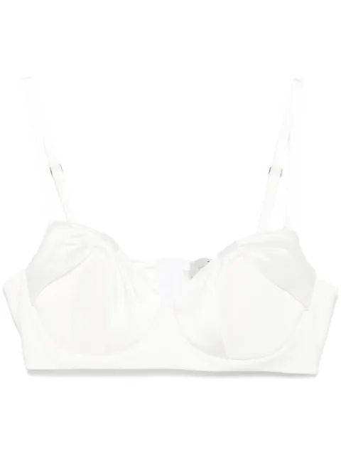 Elisabetta Franchi satin-bow crepe top