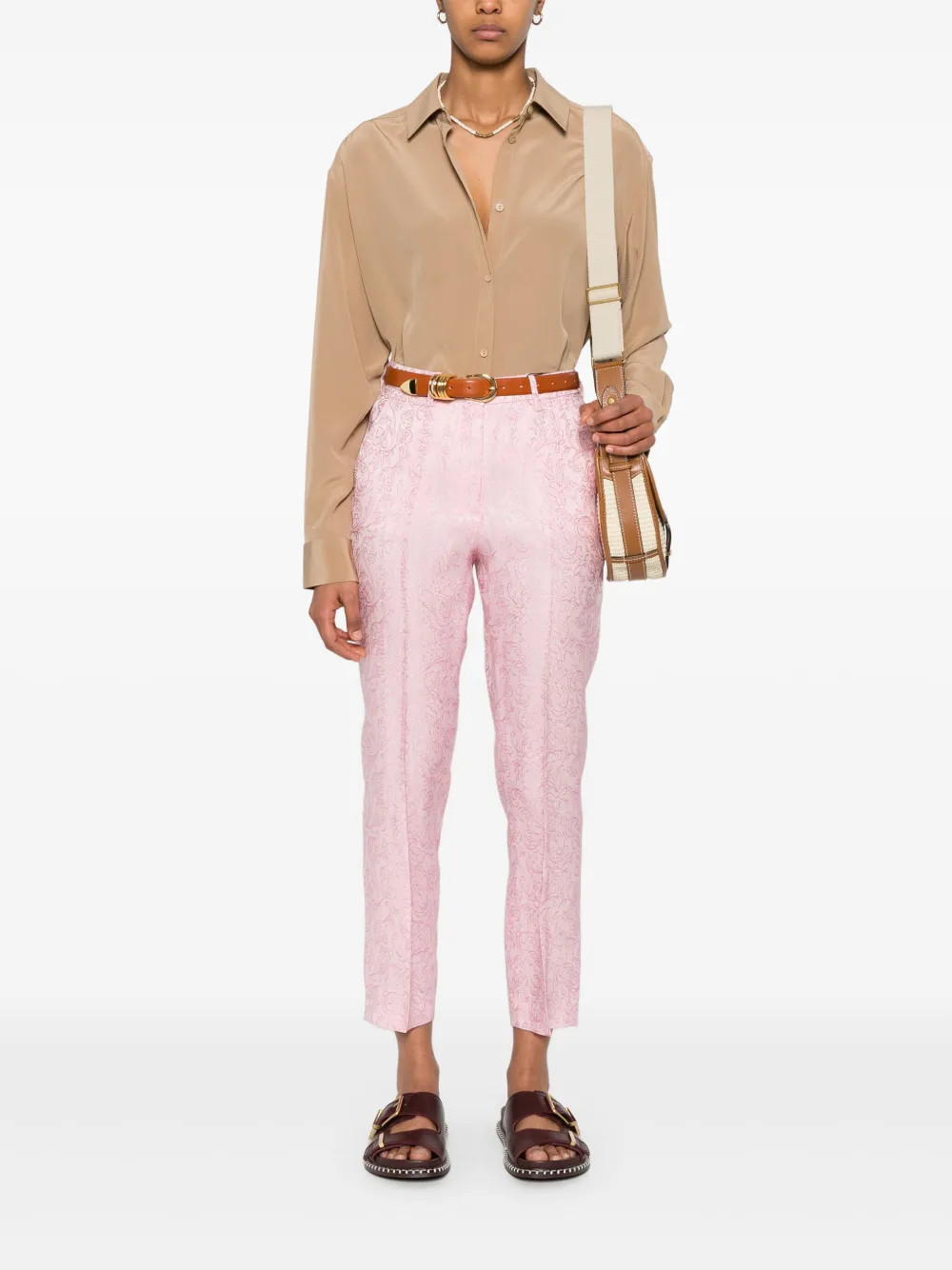 ETRO Broek met jacquard - Roze