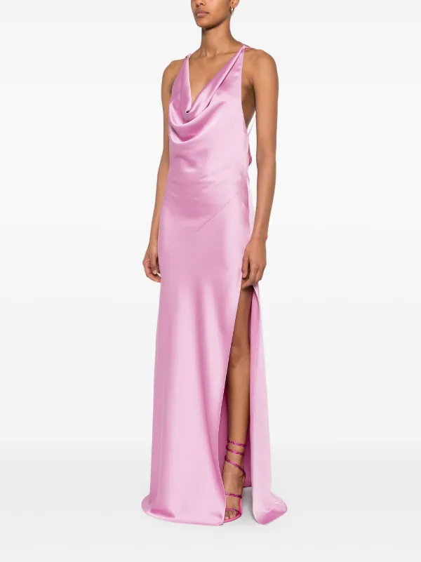 パーティードレス The Andamane Flowing Evening Dress With Deep Cowl Neckline THE ANDAMANE Vera Maxi Dress | Pink | FARFETCH