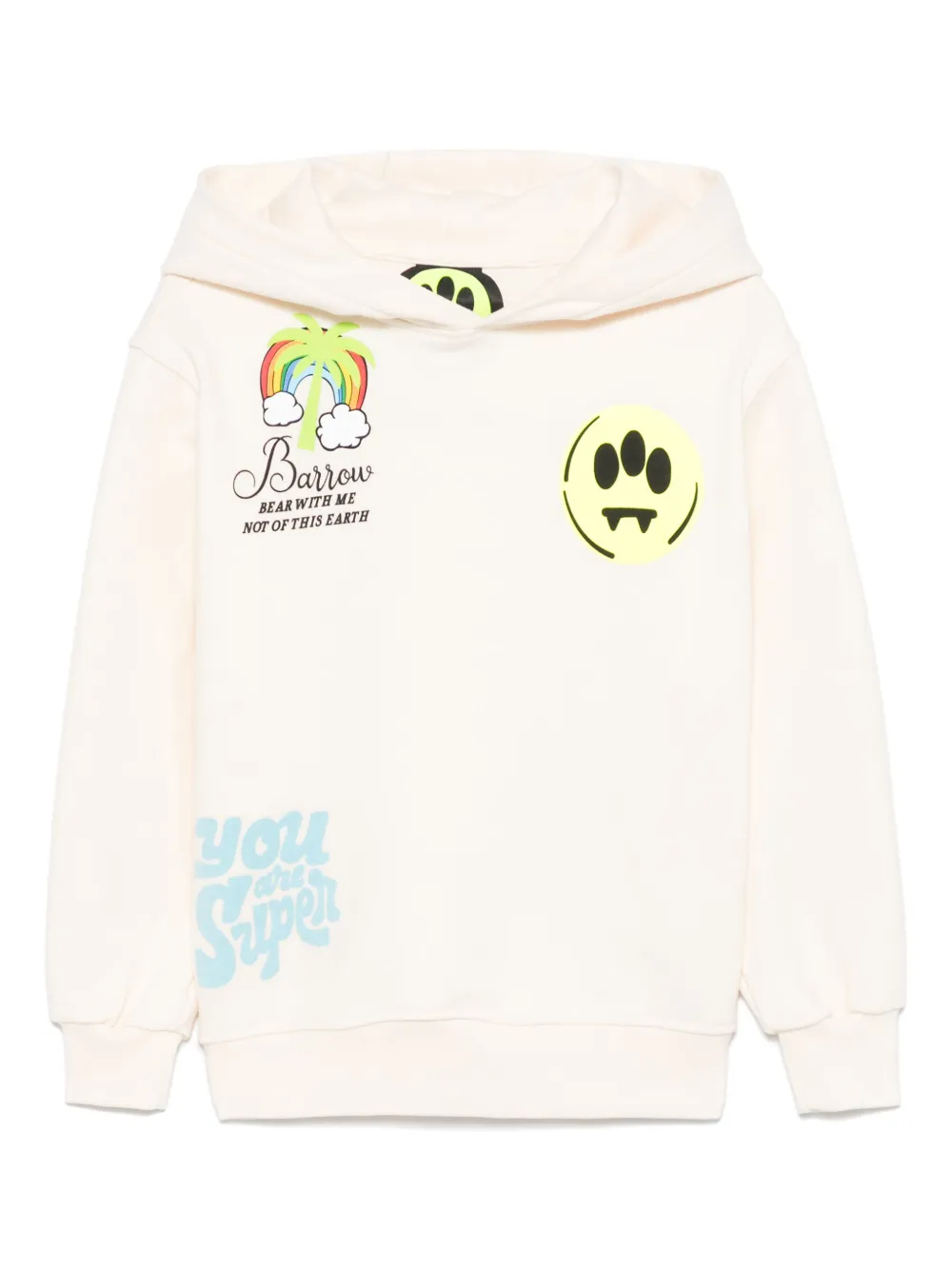 Barrow kids Hoodie met logoprint Beige