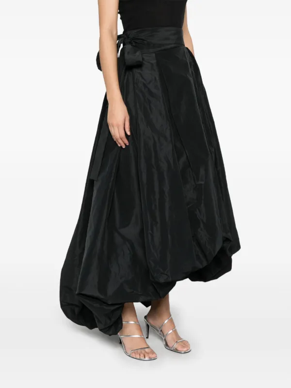 スカート PINKO BARBAGIANNI WIDE SKIRT WITH BOW PINKO Barbagianni Maxi Skirt | Black | FARFETCH