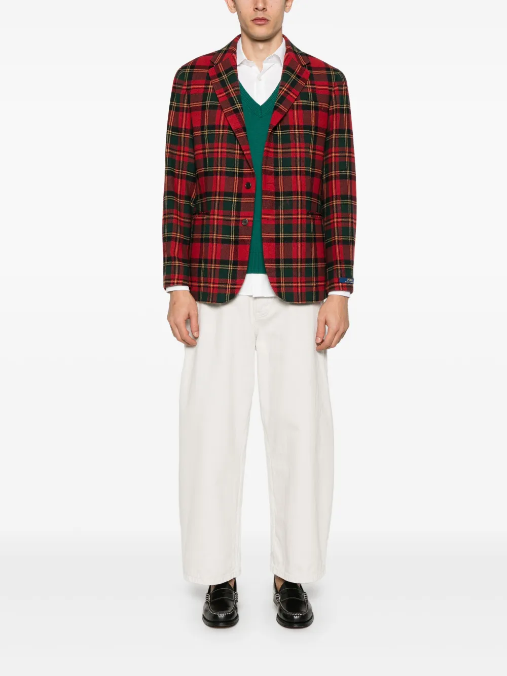 Polo Ralph Lauren tartan-check blazer - Rood