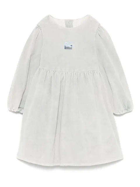 ETRO KIDS فستان مخملي مضلع