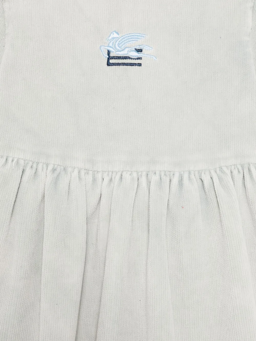 ETRO KIDS Ribfluwelen jurk Grijs
