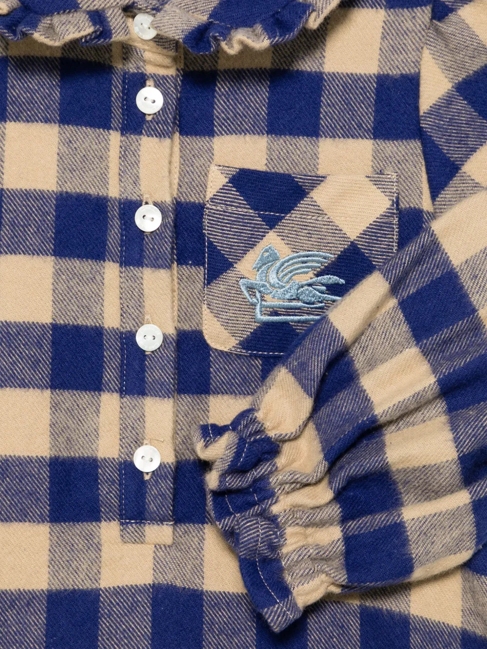 ETRO KIDS Geruite jurk Blauw