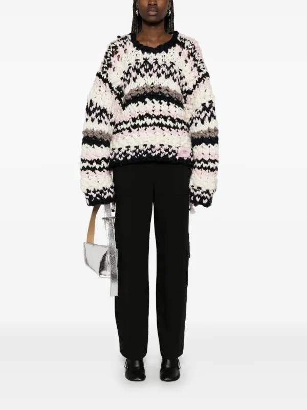 GANNI hand-knit Sweater | White | FARFETCH