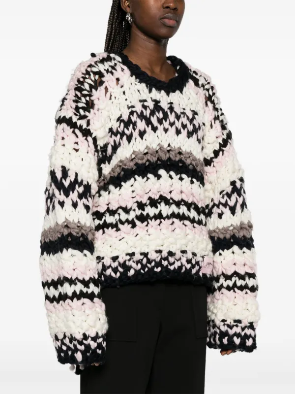 GANNI hand-knit Sweater | White | FARFETCH