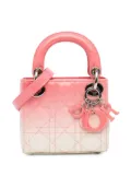 Christian Dior Pre-Owned 2016 Micro Ombre Patent Cannage Lady Dior satchel - Pink