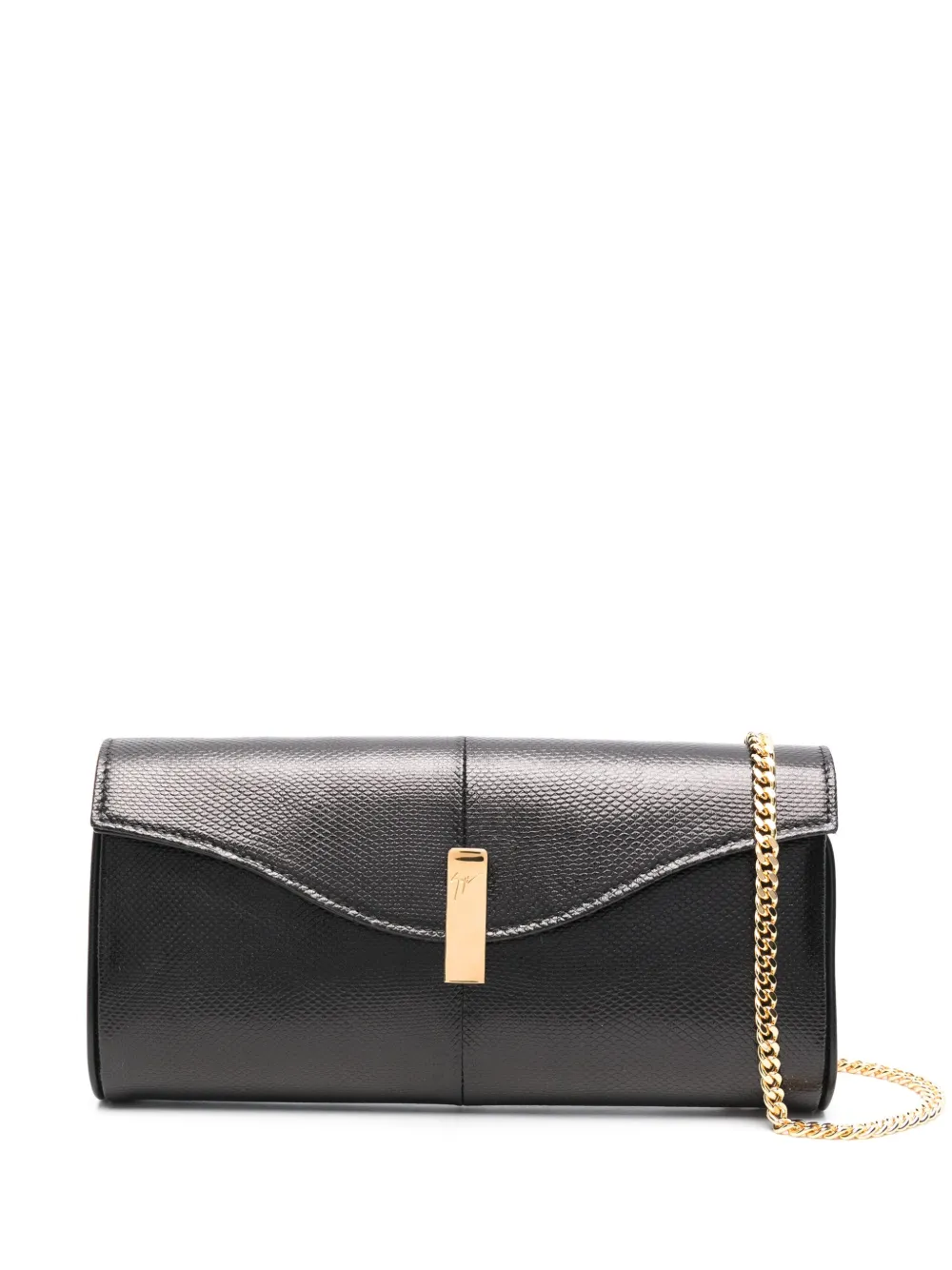 Giuseppe Zanotti Leather Clutch Bag In Black