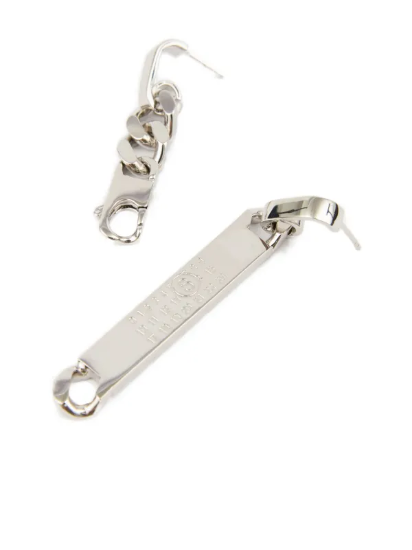 MM6 Maison Margiela ナンバーモチーフ ドロップピアス | シルバー