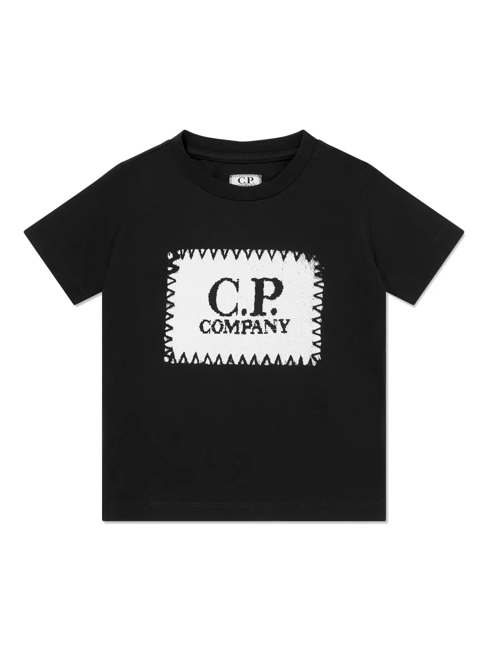 C.P. Company Kids T-shirt met geborduurd logo Zwart