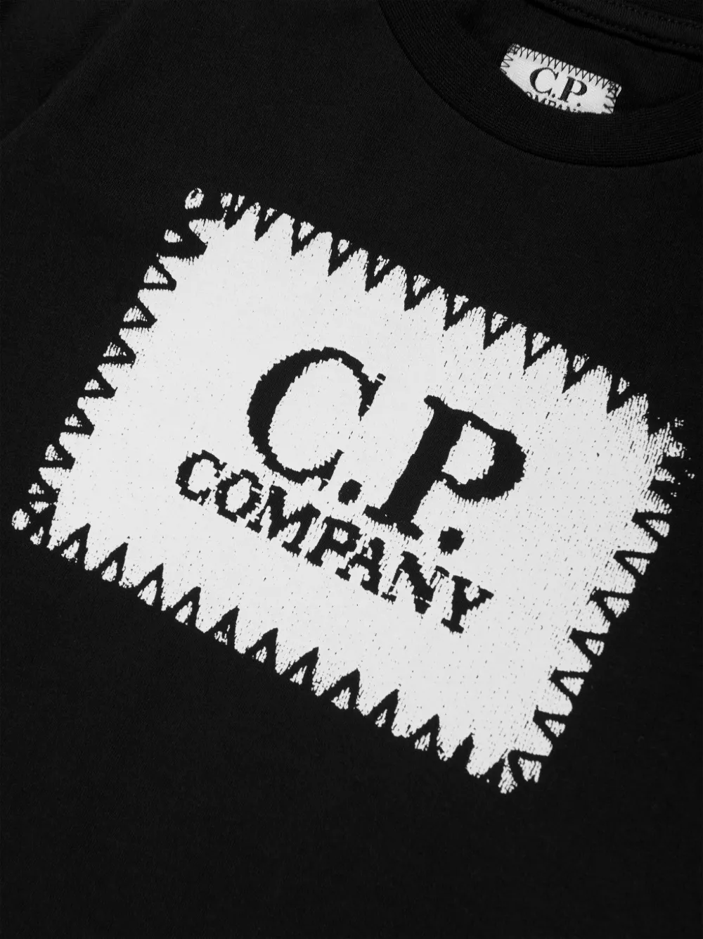 C.P. Company Kids T-shirt met geborduurd logo Zwart