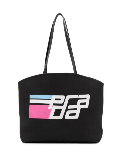 Prada Pre-Owned 2000-2024 Canapa Racing Logo Shopping tote bag