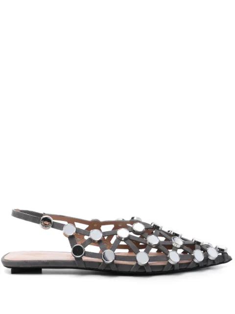 The Attico Grid ballet flats