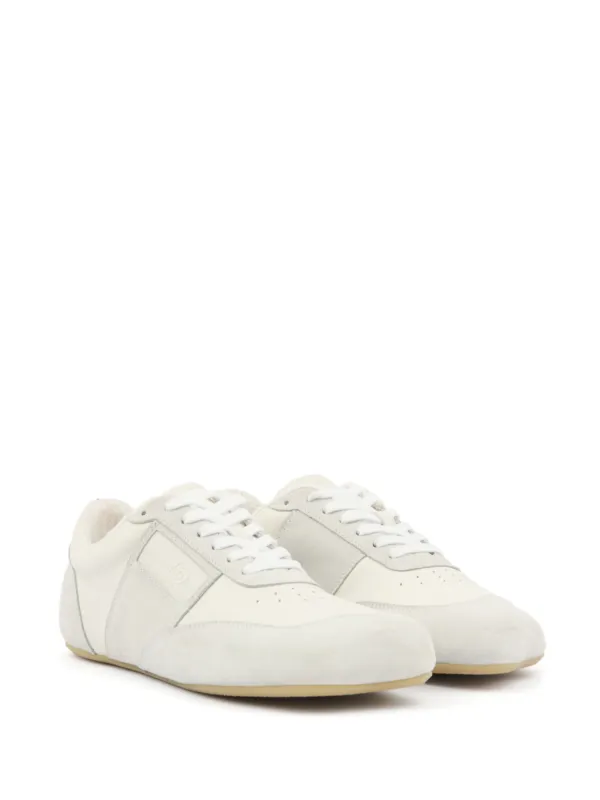 【関税込み】Sneakers - Mm6 Maison Margiela - White - Leather MAISON MARGIELA MM6 Shoes White Leather Lace Up Sneakers