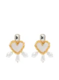 Vanina Love Letter earrings - White