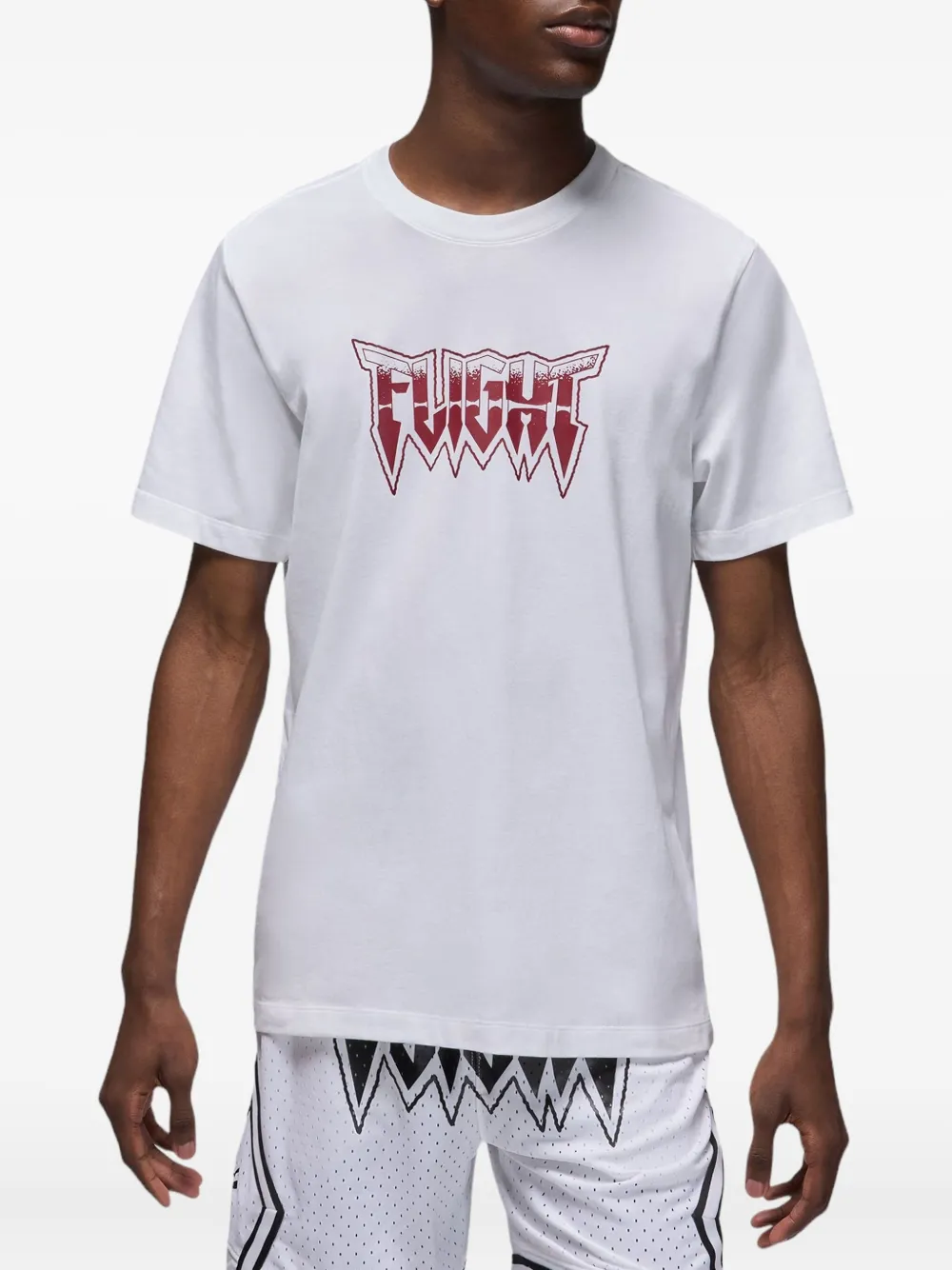 Jordan Flight T-shirt met doodskopprint Wit