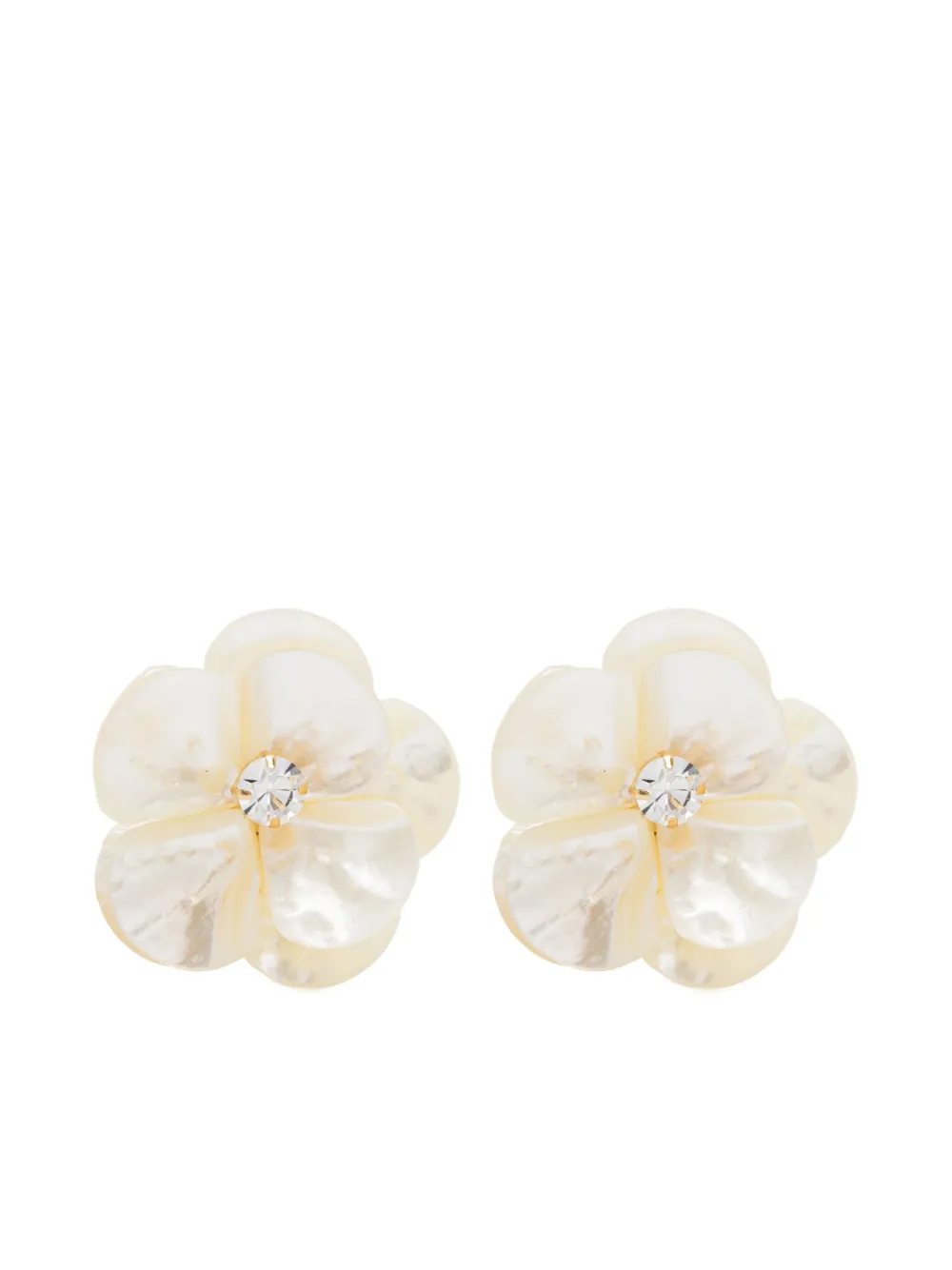 Fleur Blanche clip-on earrings