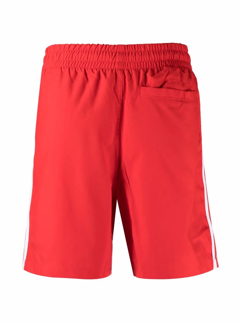 adidas "Red" gestreepte zwembroek Rood