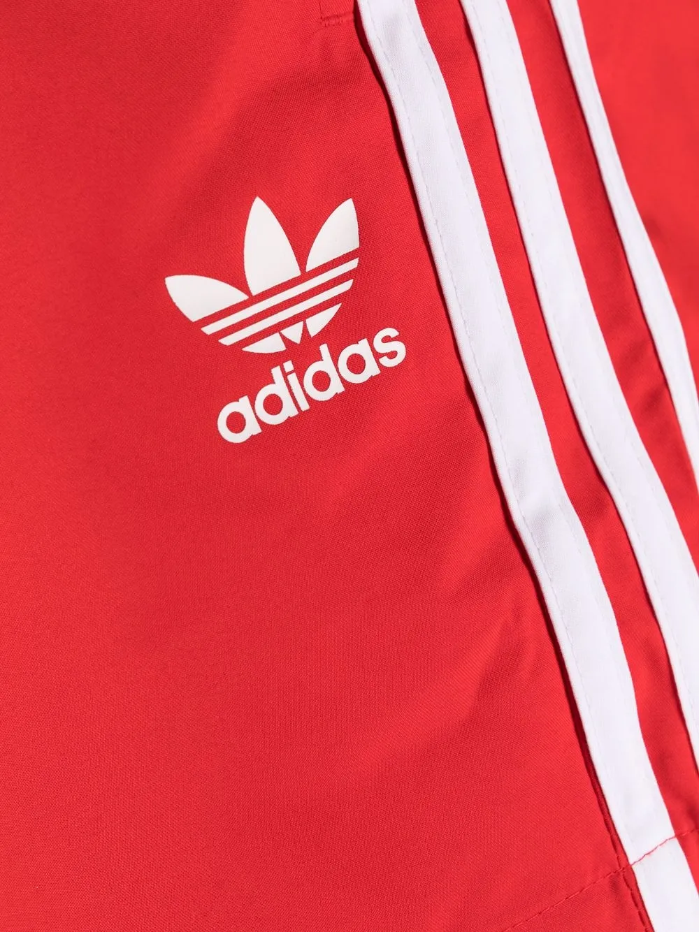 adidas "Red" gestreepte zwembroek Rood