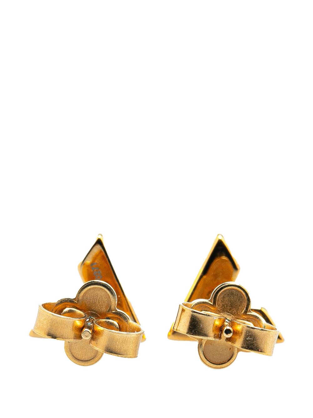 Louis Vuitton Pre-Owned 2021 Gold Plated Essential V Stud Earrings costume earrings - Goud