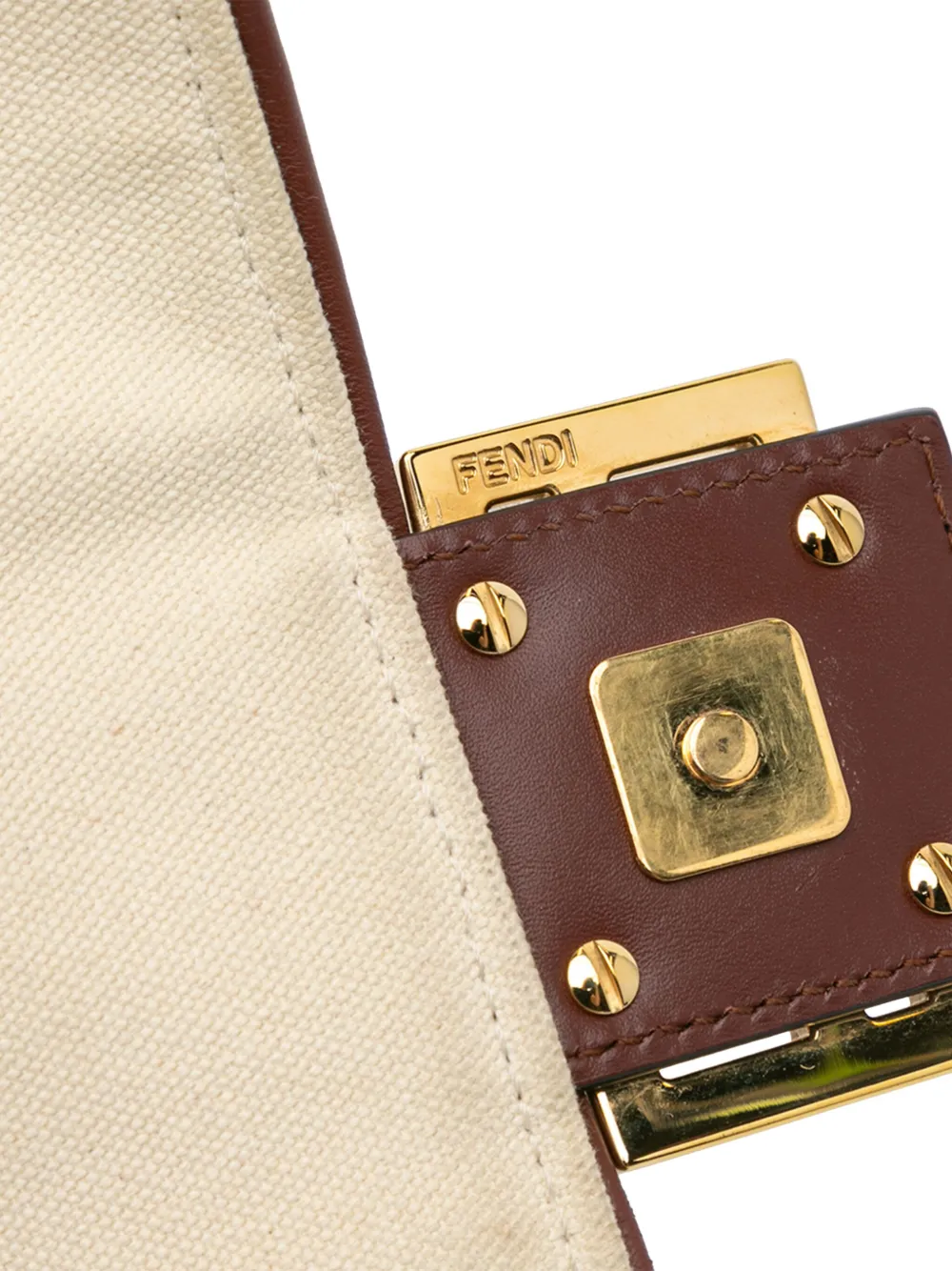 Fendi Pre-Owned 2010-2024 Zucca Embroidered Canvas Baguette satchel | Image 6