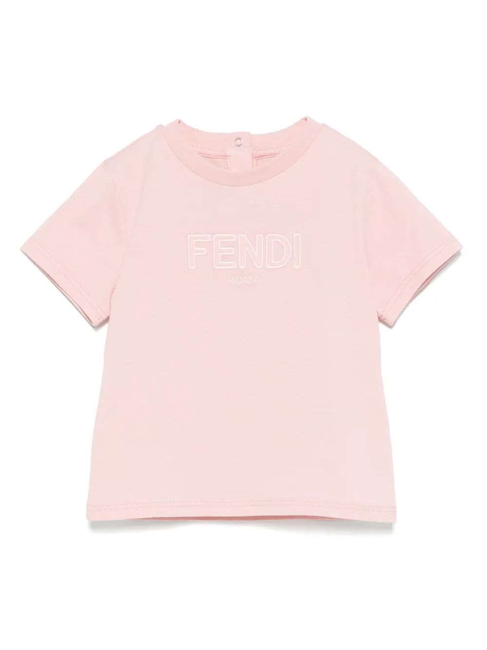 Fendi Kids T-shirt met geborduurd logo Roze