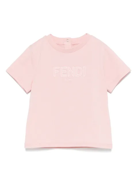 Fendi Kids logo-embroidered T-shirt