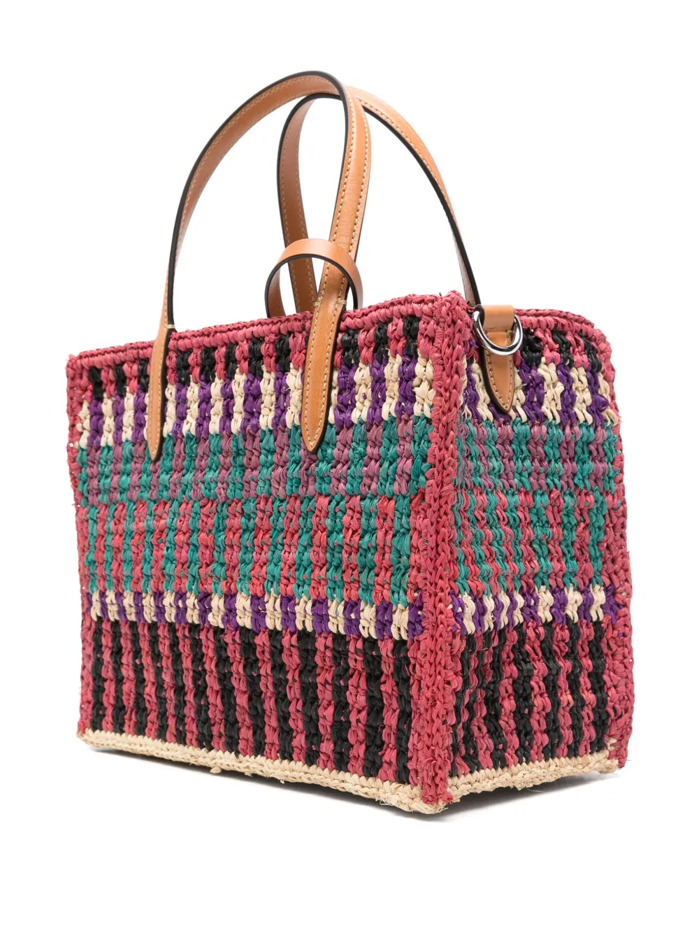 Valentino Garavani Raffia shopper Roze