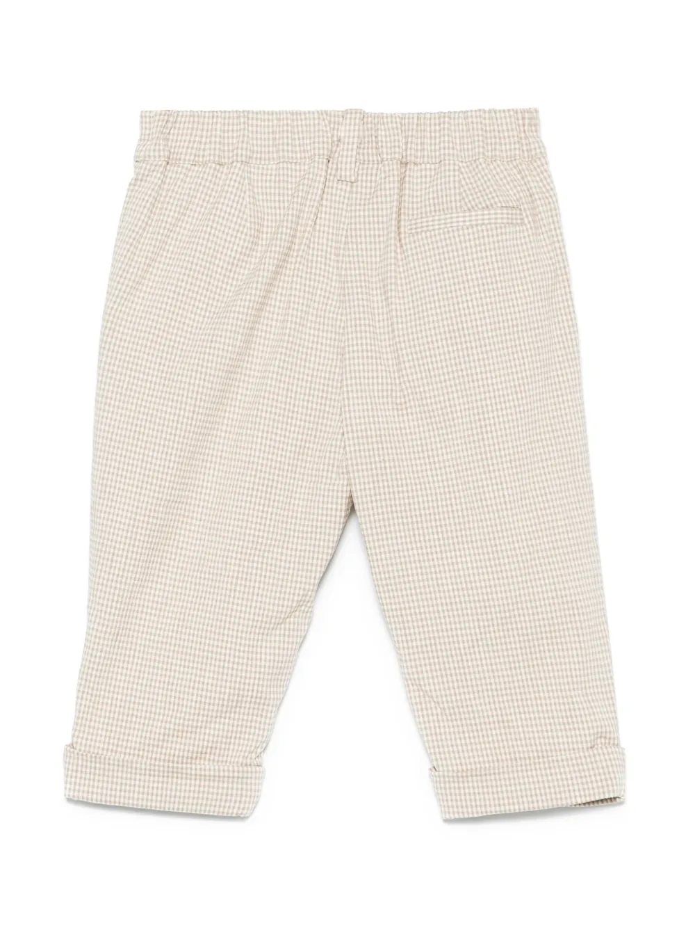 Fendi Kids Geruite broek Beige