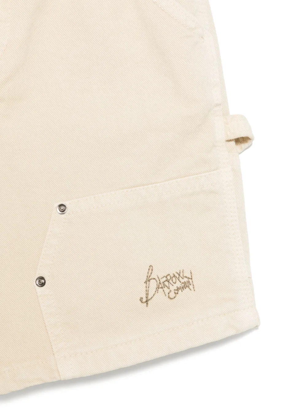 Barrow kids Shorts met geborduurd logo Beige