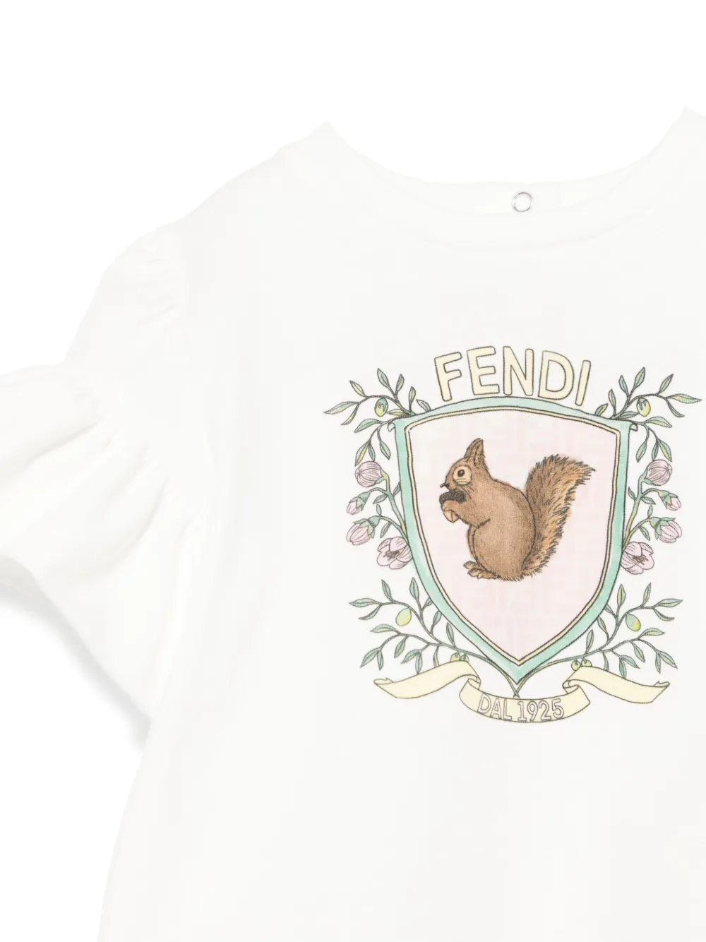 Fendi Kids T-shirt met grafische print Wit