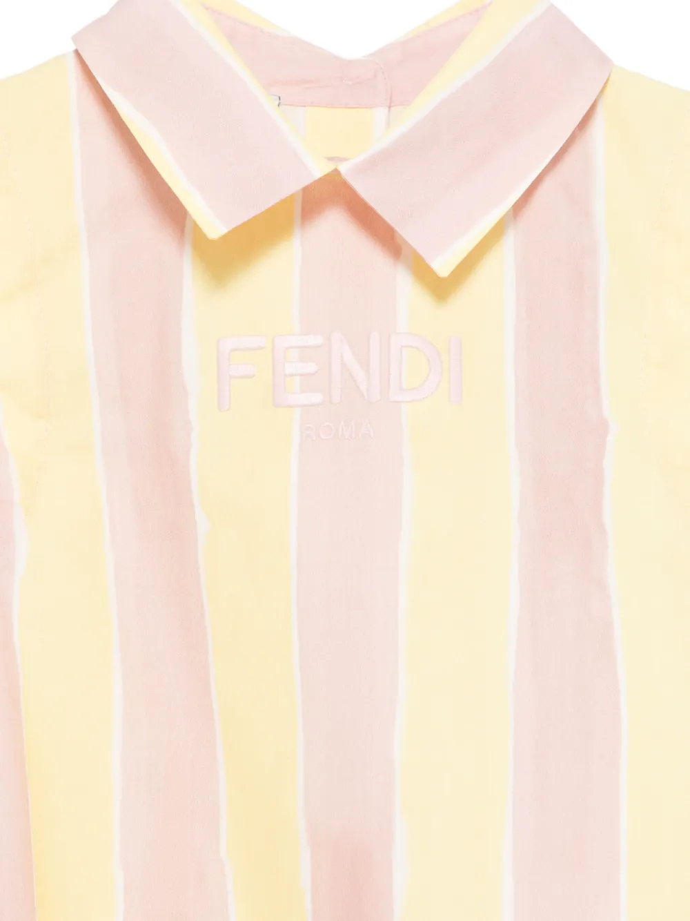 Fendi Kids Jurk met geborduurd logo Roze