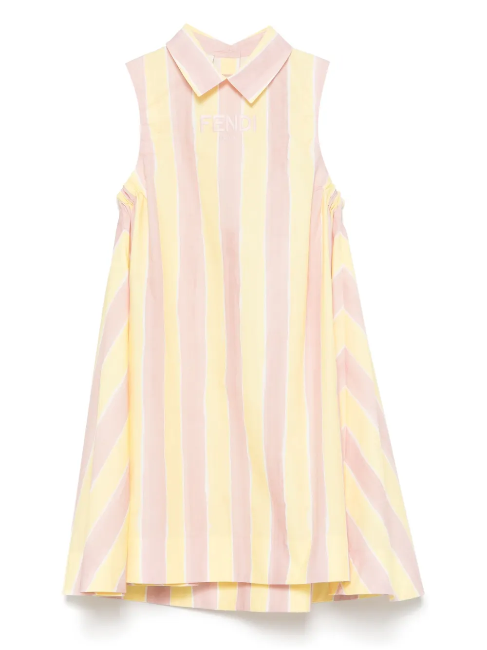Fendi Kids Jurk met geborduurd logo Roze