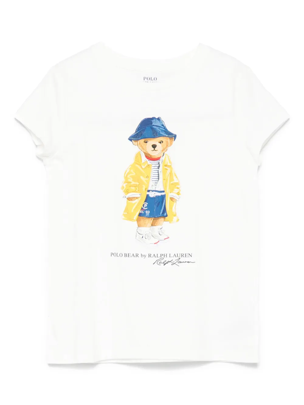 POLO RALPH LAUREN KIDS T-shirt met teddybeerprint Wit