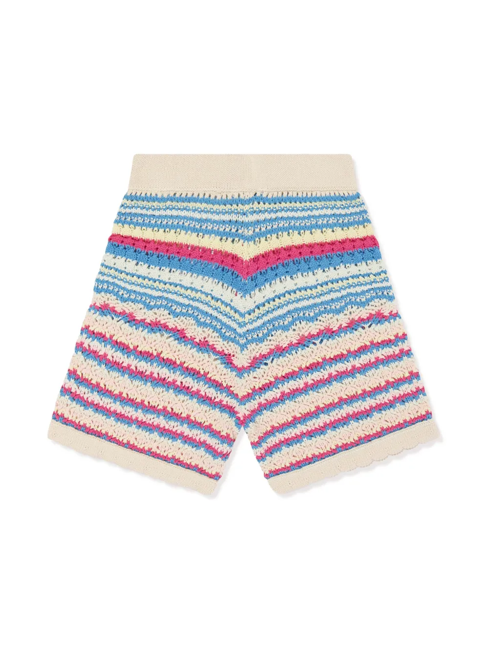 Guess kids striped crochet shorts - Beige