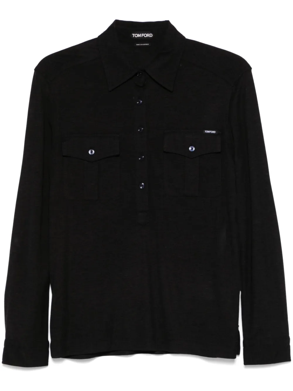 TOM FORD fine-knit shirt – Black