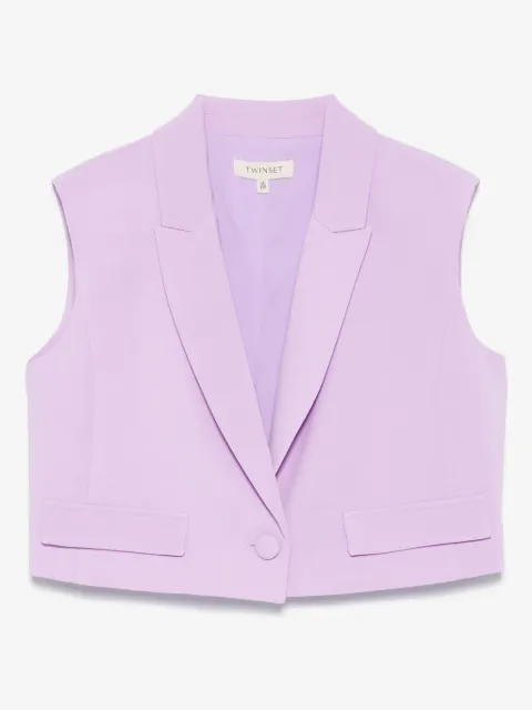 TWINSET Kids Cropped-Weste aus Krepp