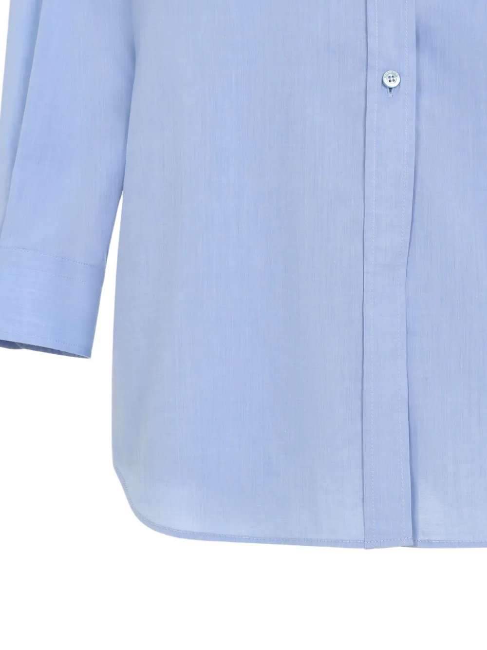 Moschino Cotton Shirt With Chest Pocket And Elastic Waistband In Blue