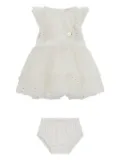 guess kids crochet-knit dress (set of two) - White