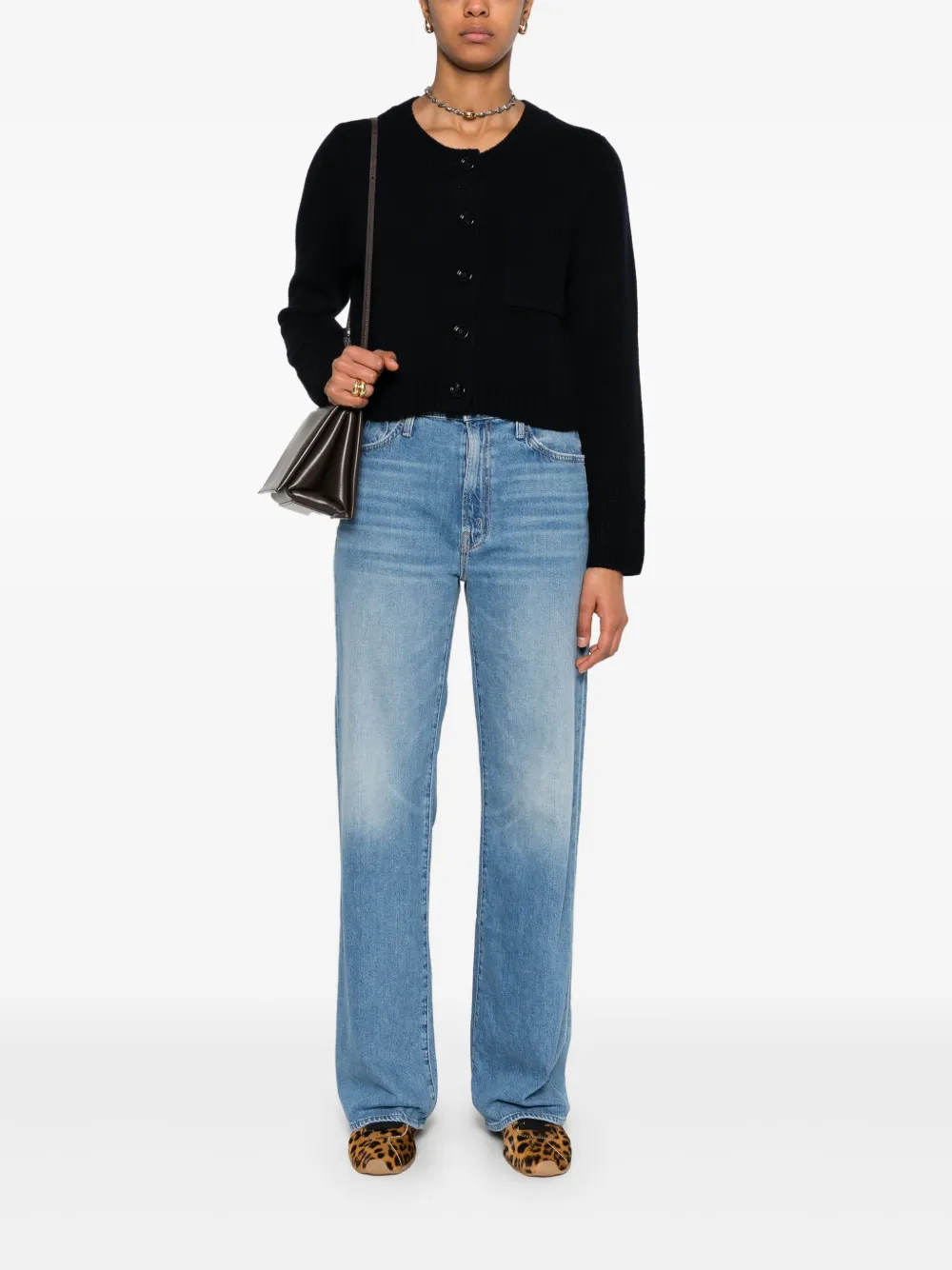 Allude crew-neck cardigan - Blauw