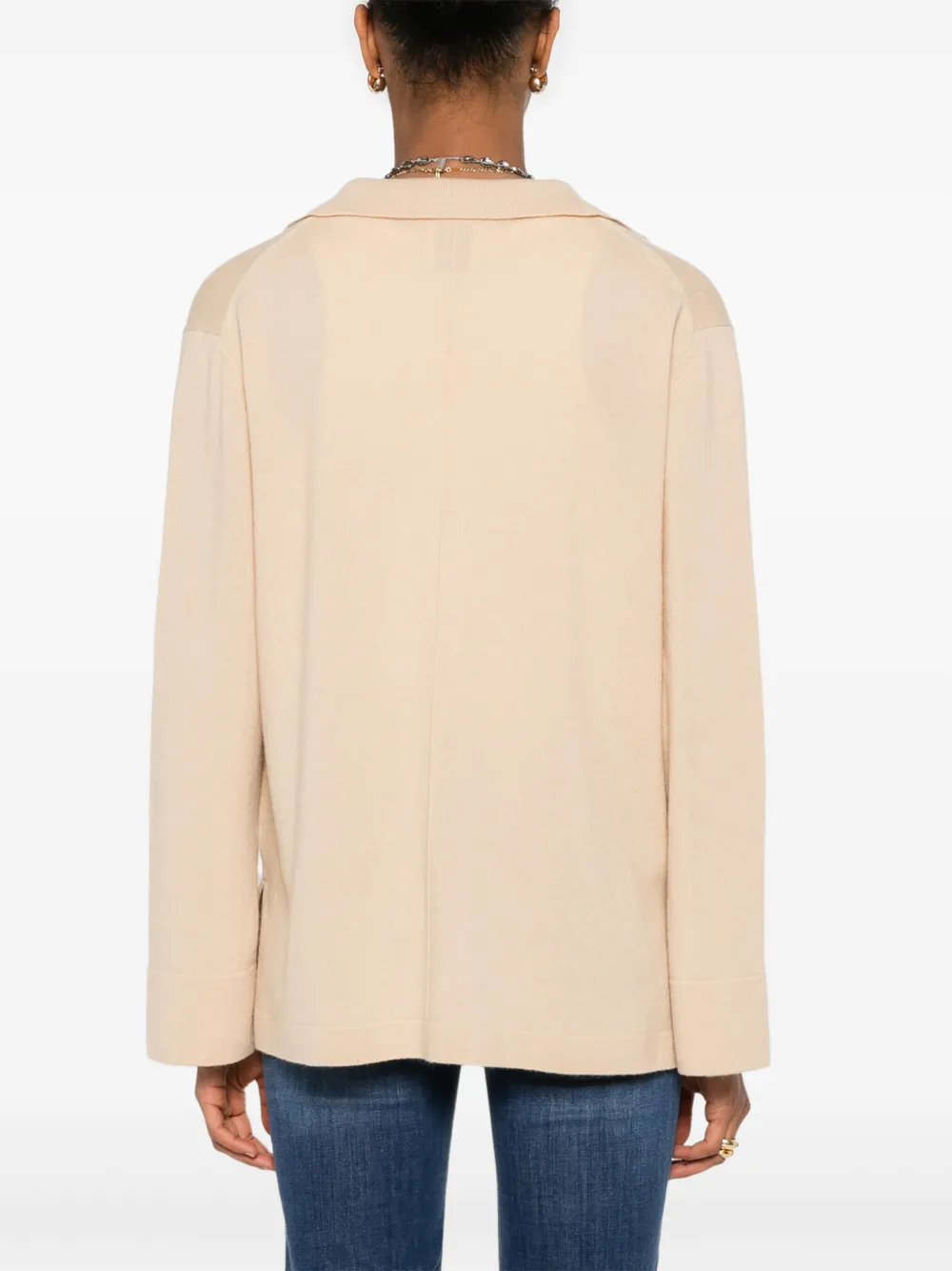 Allude Trui met split in de hals Beige