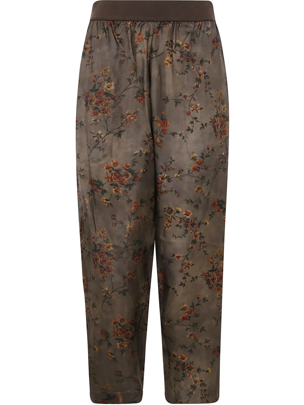 Uma Wang Broek met bloemenprint Bruin
