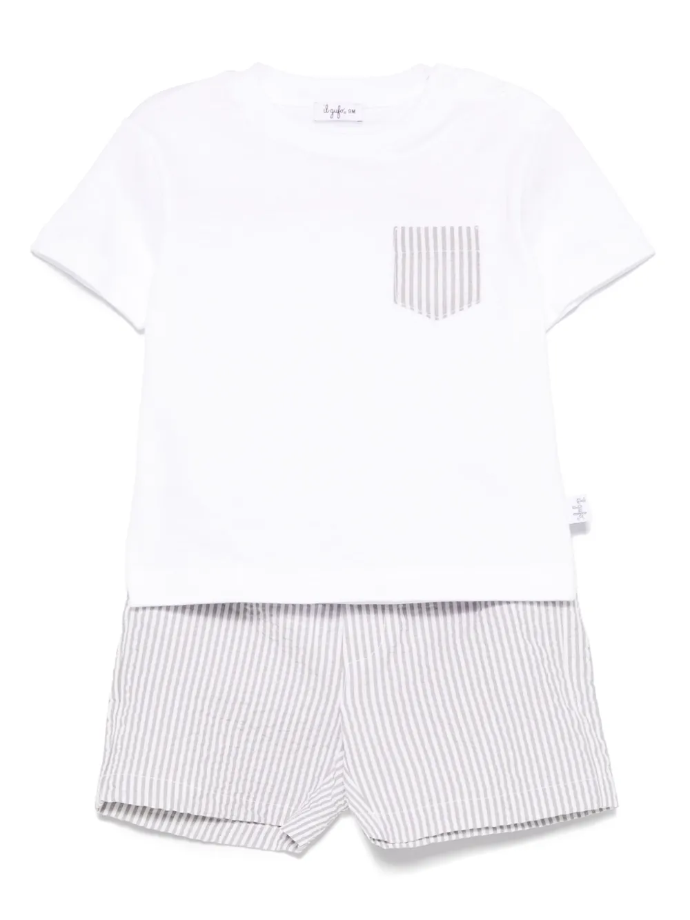 Il Gufo striped shorts set | White | Image 1